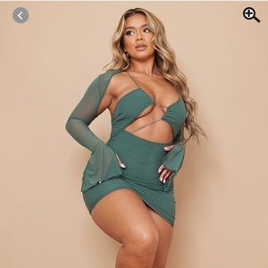 Mesh asymetrical dress